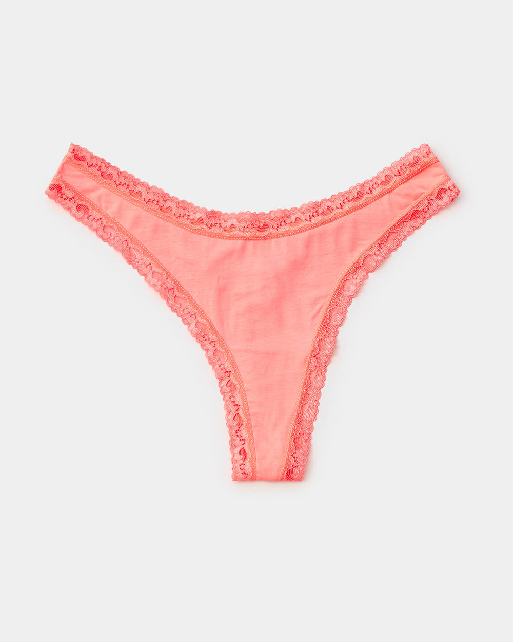 Thong - Neon Yellow  Sustainable TENCEL™ Lace Underwear – Stripe