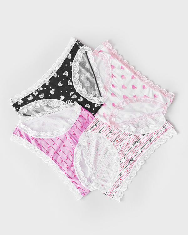The Original Brief Four Pack - Sweetheart Stripe & Stare
