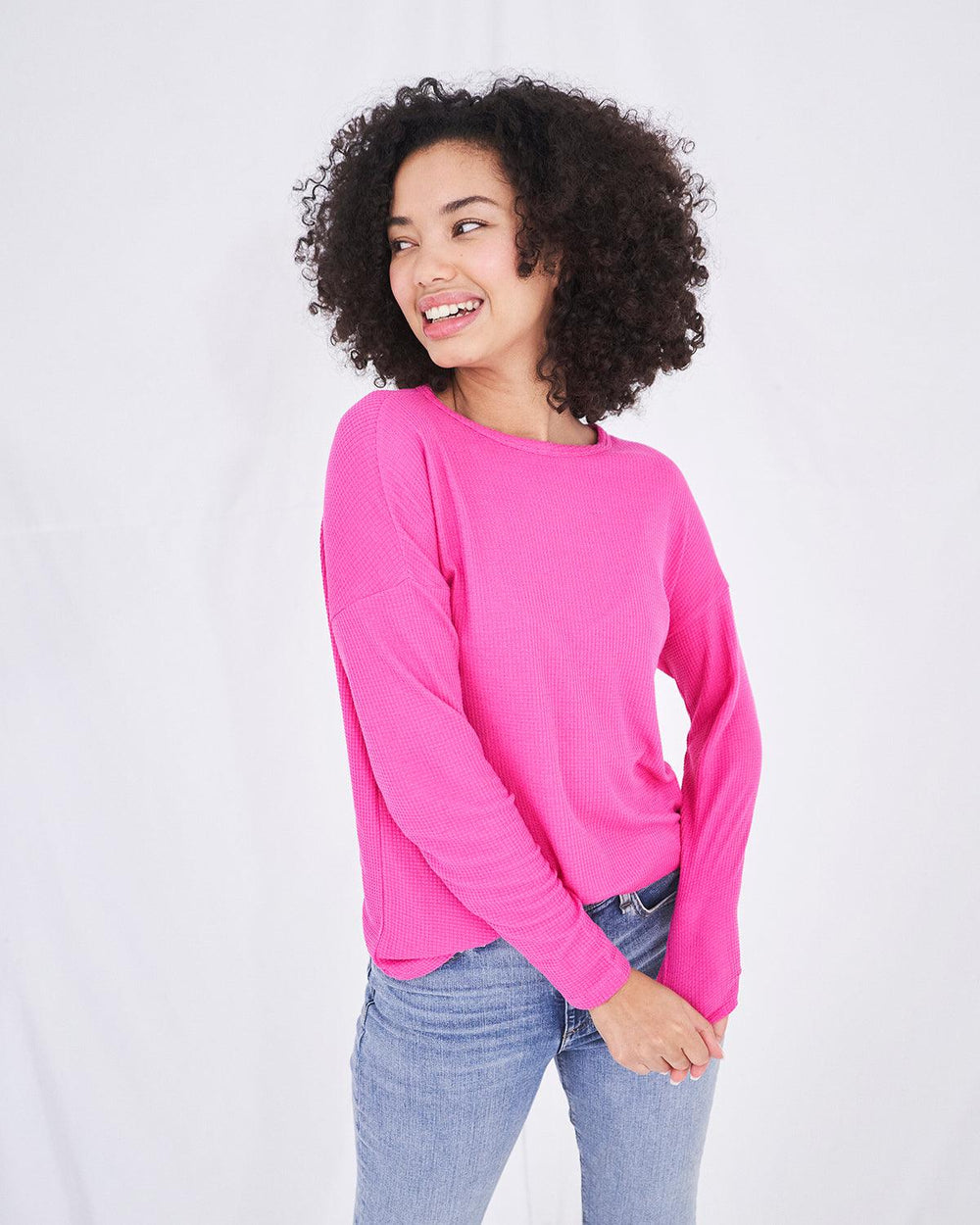 Active Slouch - Hot Pink Stripe & Stare
