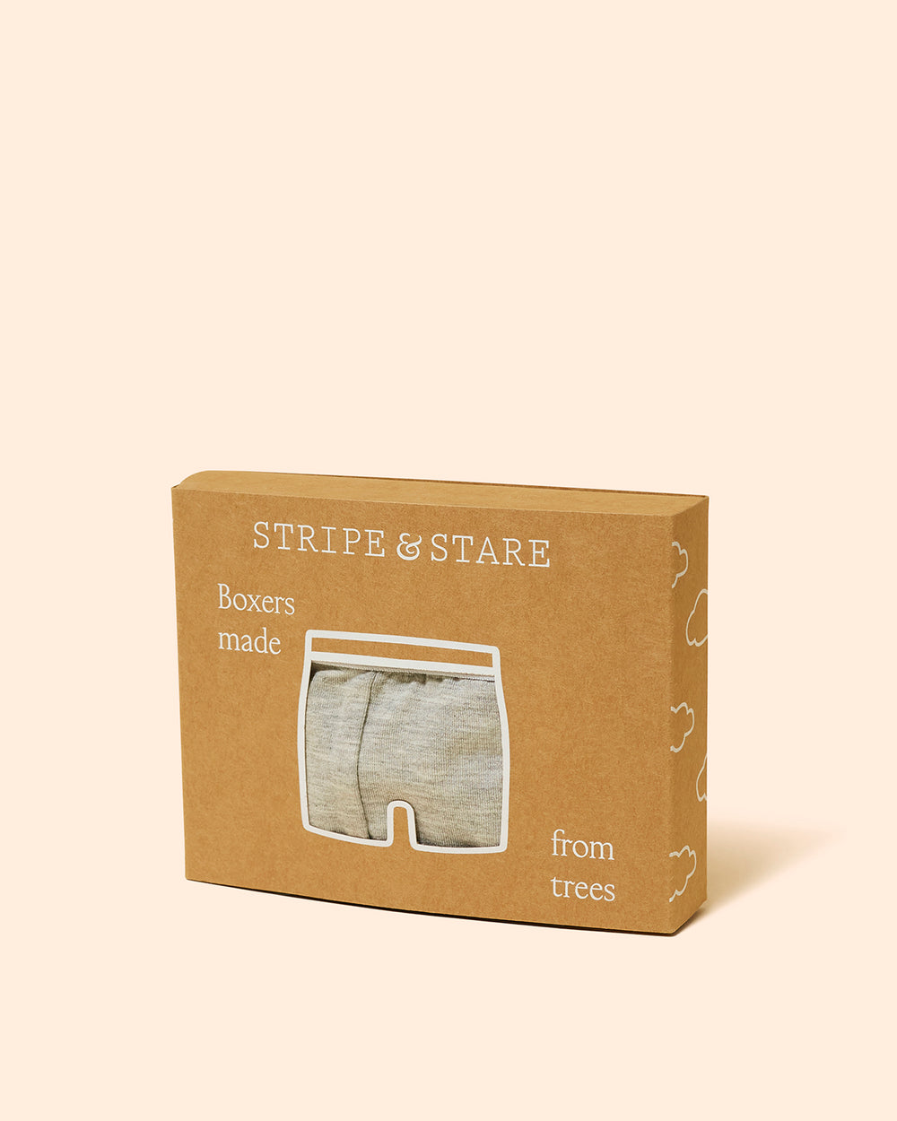 Unisex Boxer - Grey Stripe & Stare