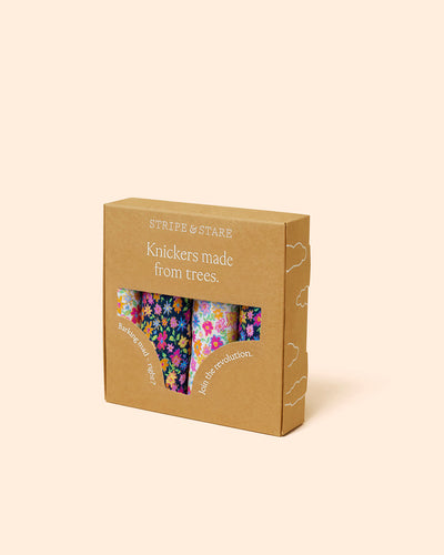 The Original Brief Four Pack - Floral Wonderland Stripe & Stare