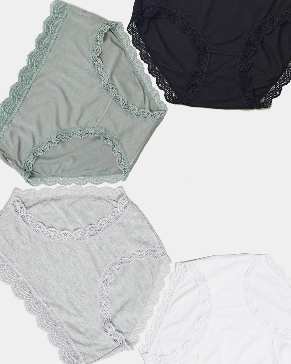 High Rise Brief Four Pack - Mocha Essentials  Sustainable TENCEL™ Underwear  – Stripe & Stare USA