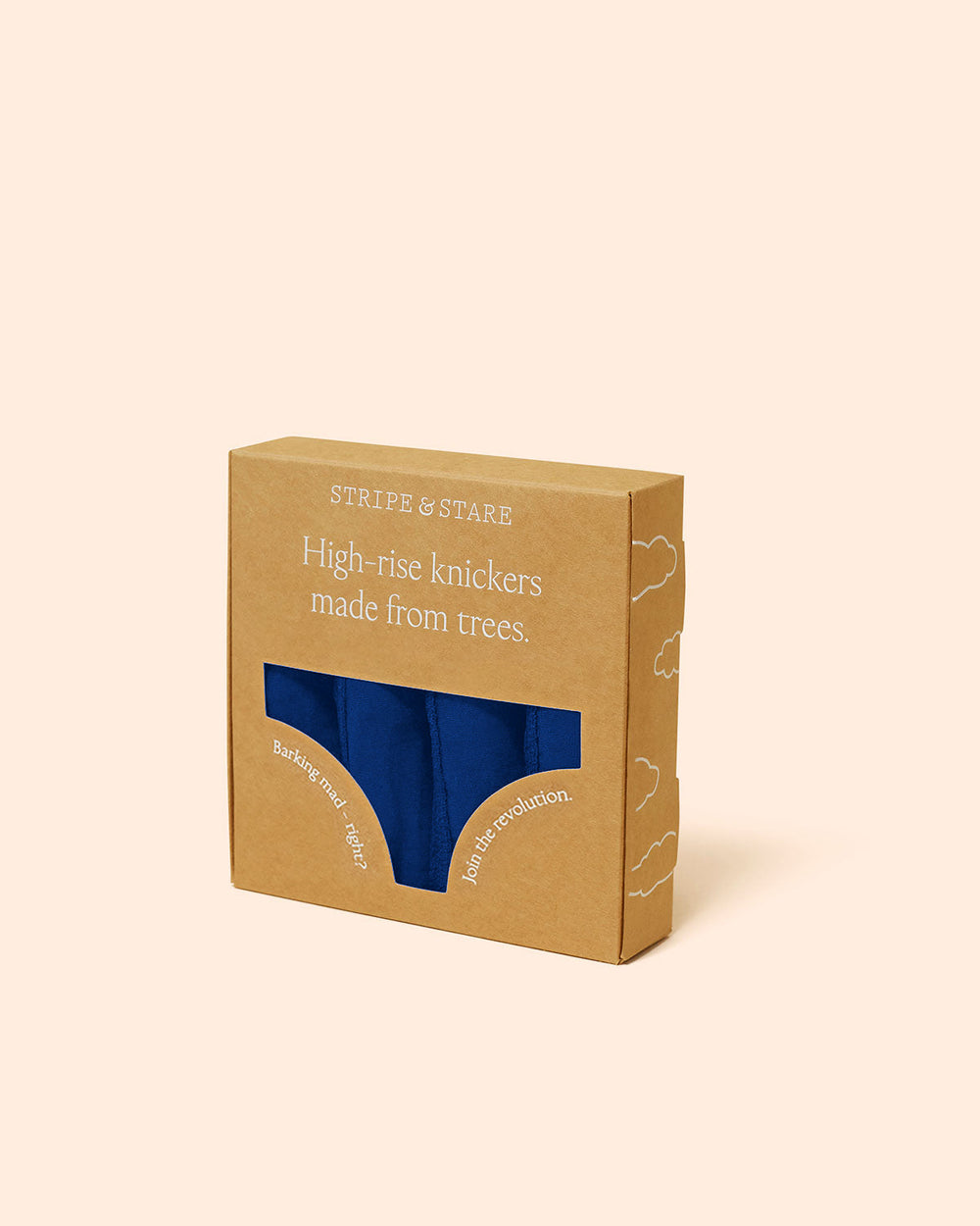 High Rise Brief Four Pack - French Navy Stripe & Stare