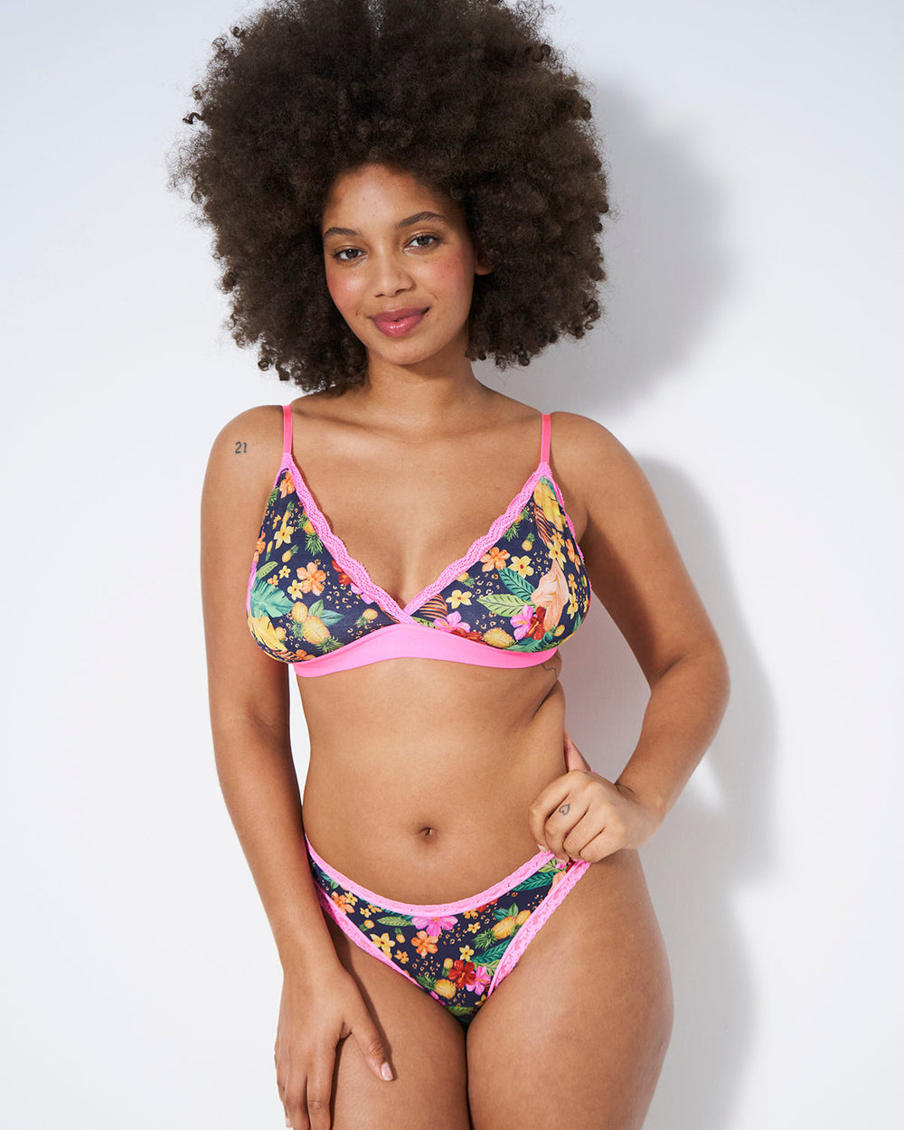 Thong Four Pack - Tropicana Stripe & Stare