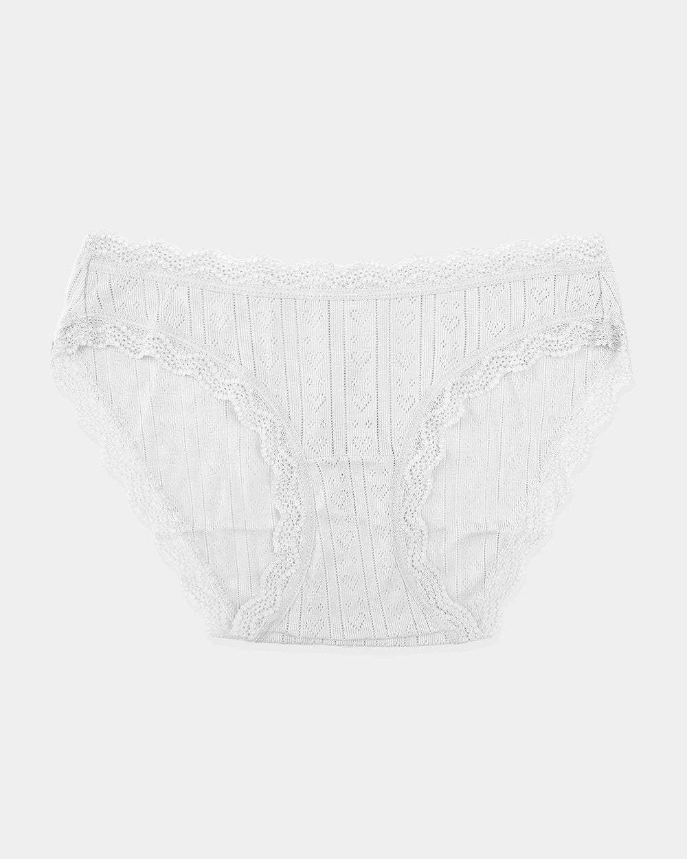 Vintage Pair of High Waist PANTIE / White Pointelle Cotton Knit Knickers /  Women Lingerie New Vintage -  Canada