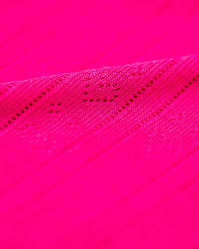 Thong - Raspberry Pointelle Knit Stripe & Stare®