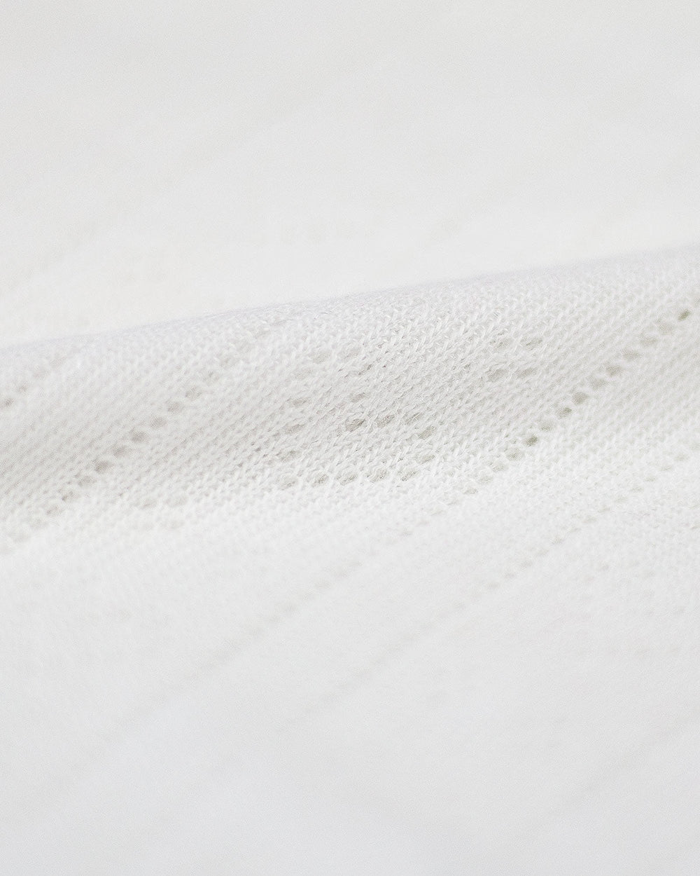 Pointelle Knit T-shirt & Pajama Short Set - White Stripe & Stare®