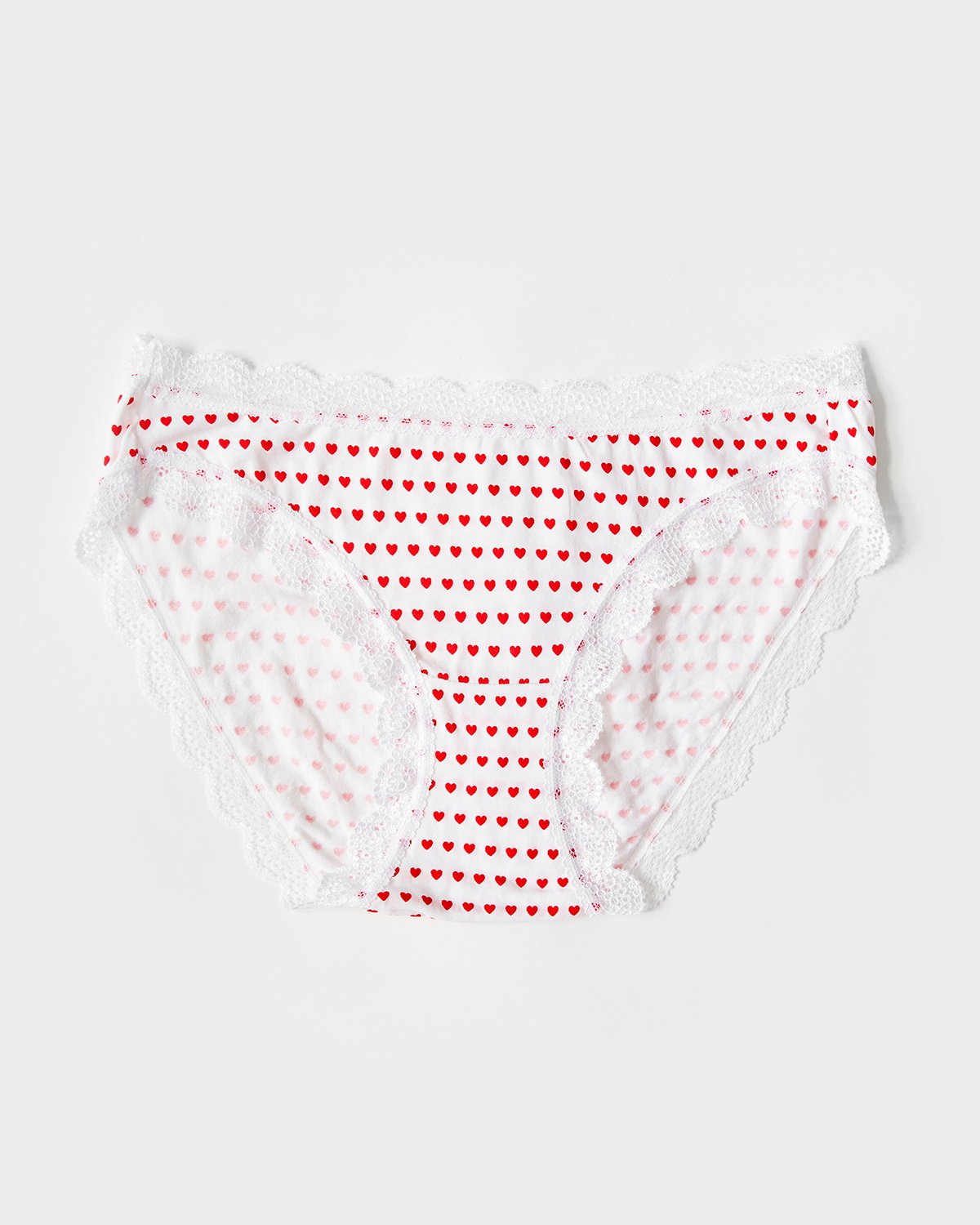 The Original Brief Red Heart Sustainable TENCEL Lace