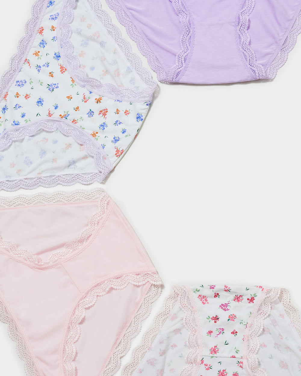 {Stripe & Stare} Tencel and Lace Bralette :: Pink Spring Paisley