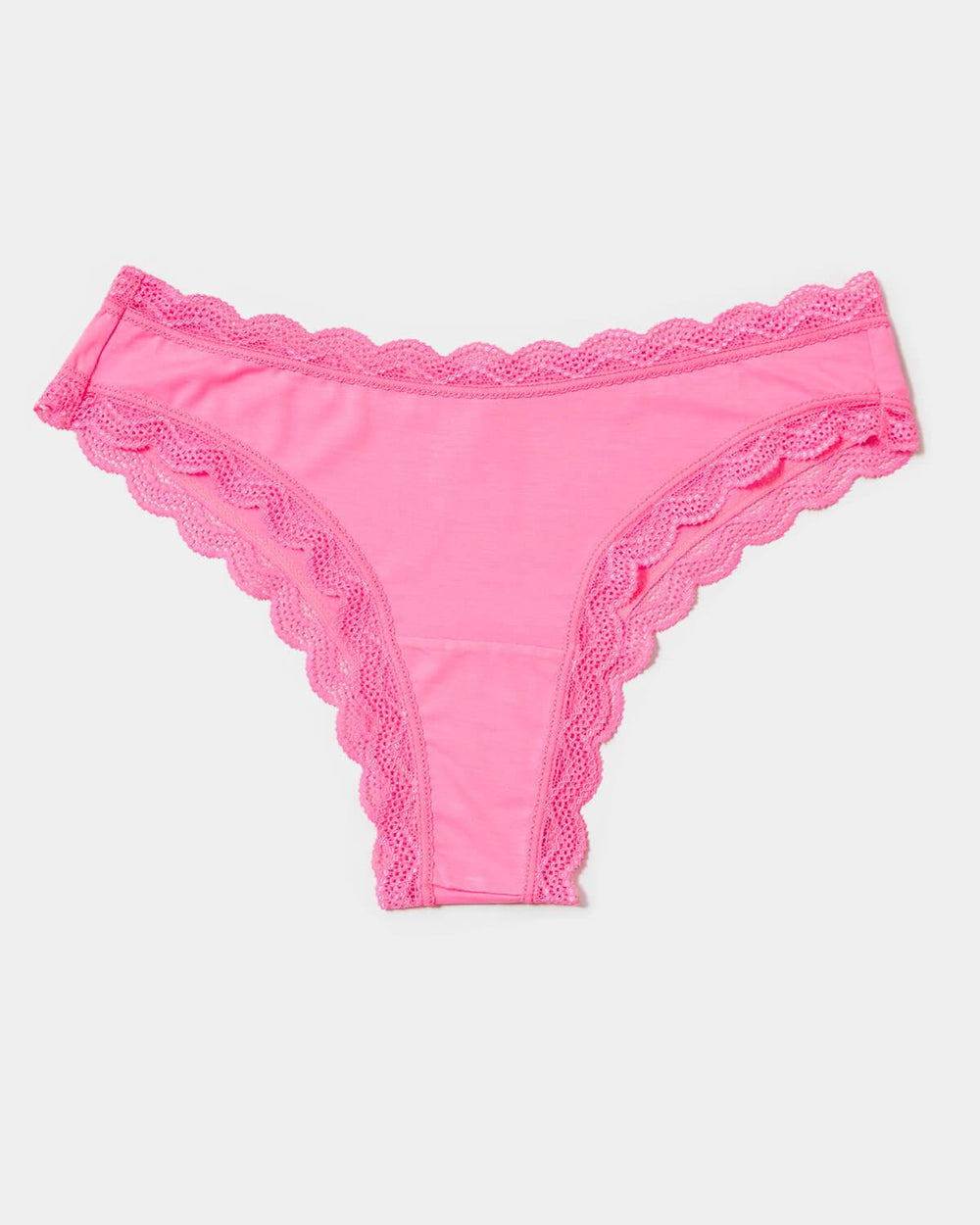 Brazilian Brief - Hot Pink  Sustainable TENCEL™ Lace Underwear – Stripe &  Stare USA