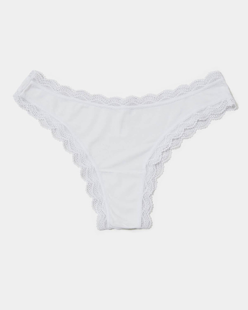 Women'secret lace Brazilian shortie briefs in off-white