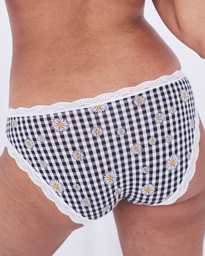 The Original Brief - Sunflower Gingham Stripe & Stare