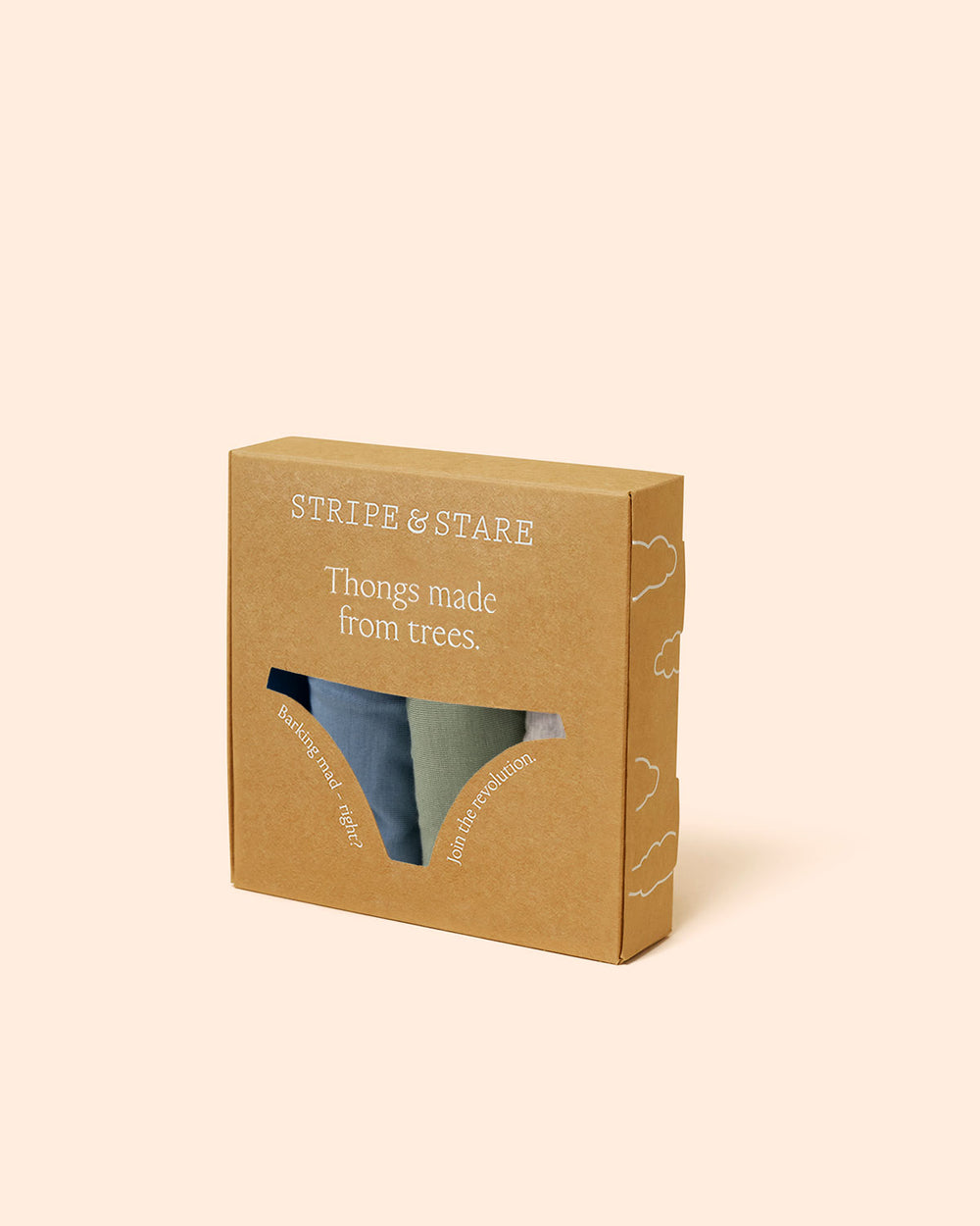 Thong Four Pack - Raspberry Pointelle Knit  TENCEL™ Underwear – Stripe &  Stare USA