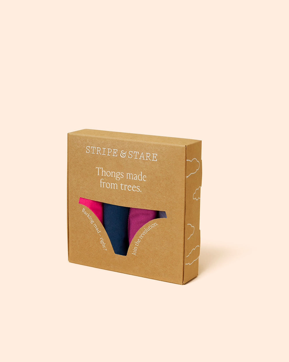 Thong Four Pack - Orchid Stripe & Stare