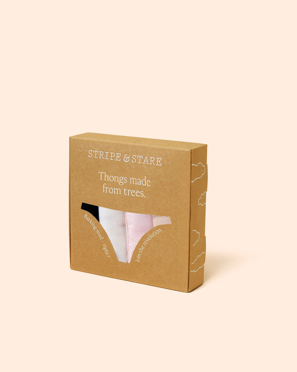 Thong Four Pack - Sand Essentials Stripe & Stare