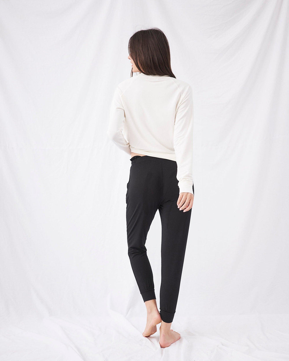 Lounge Pant - Black  Sustainable TENCEL™ Lounge Pants – Stripe