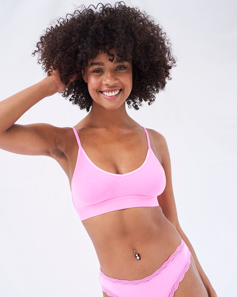 Eashery Sports Bras Women's Perfectly Fit Lightly Lined T-Shirt Bra with  Memory Touch Pink Large