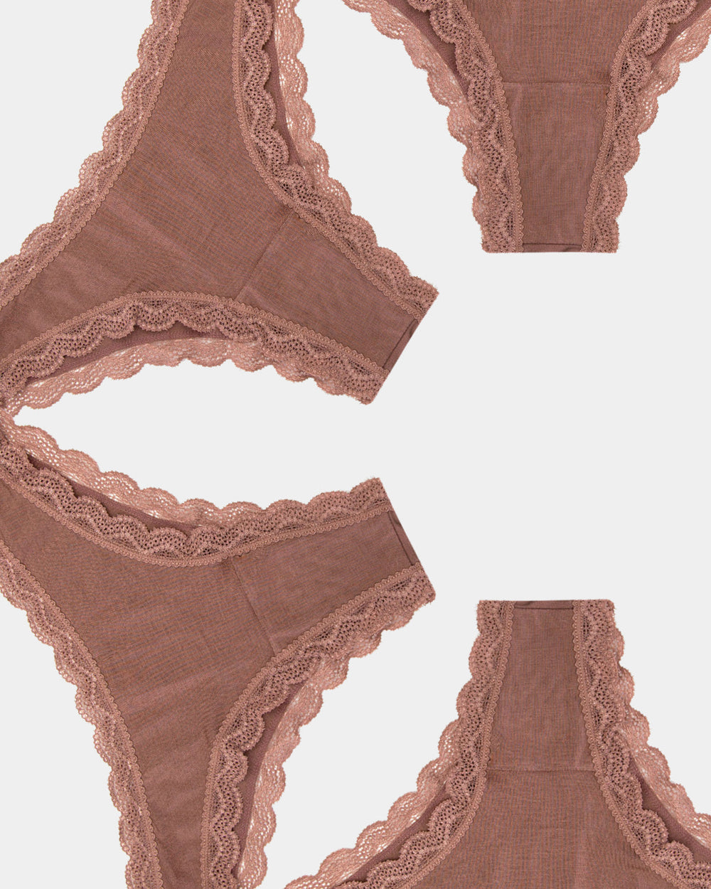 Brazilian Brief Four Pack - Mocha  Sustainable TENCEL™ Underwear