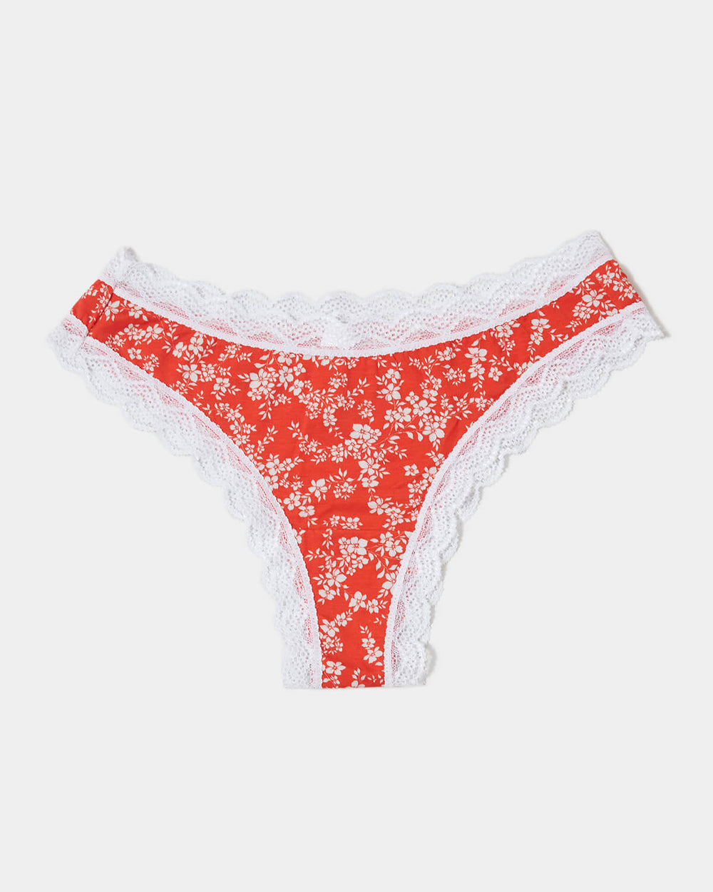 Brazilian Brief - Red Ditsy Stripe & Stare